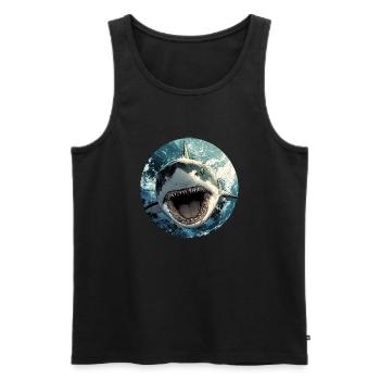 Attack of the Deep: The Ultimate Predator! - Men's Premium Organic Tank Top - black - Front - Michal (187cm)
