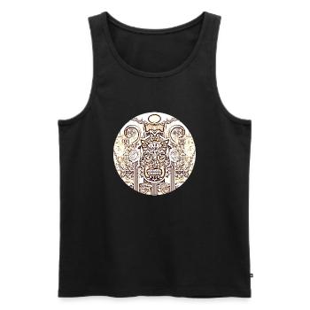 skull circle 2 - Men's Premium Organic Tank Top - black - Front - AI Model Male 178 light (178cm)