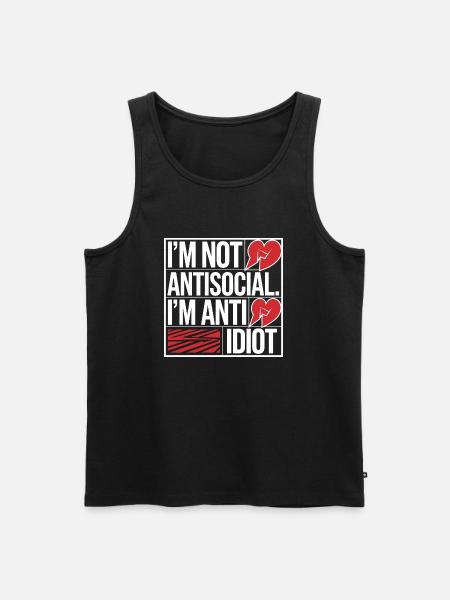 Introverted and picky - Men's Premium Organic Tank Top - black