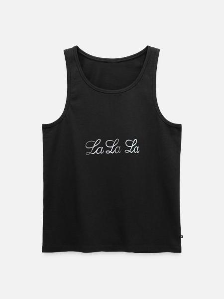 LA LA LA - Men's Premium Organic Tank Top - black