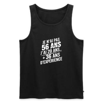 Humor Birthdays 56 Years - Men's Premium Organic Tank Top - black - Front - Michal (187cm)