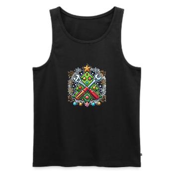 Handyman ChristmasHandwerker - Männer Premium Bio Tank Top - Schwarz - Vorne - AI Model Male 178 light (178cm)