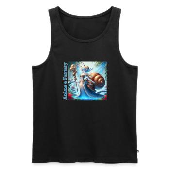 KöniginSchnecken01a - Männer Premium Bio Tank Top - Schwarz - Vorne - AI Model Male 178 light (178cm)