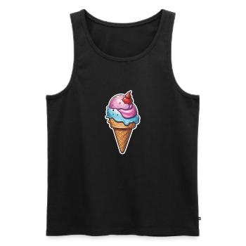 Eis - Men's Premium Organic Tank Top - black - Front - AI Model Male 178 light (178cm)