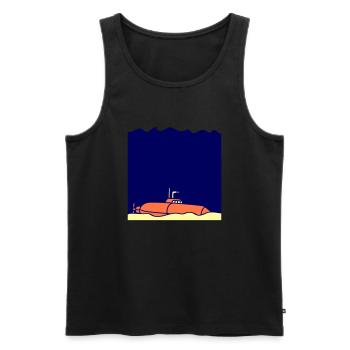 Submarine sunk ground grounded - Men's Premium Organic Tank Top - black - Front - AI Model Male 178 light (178cm)