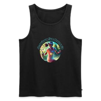 Tennis-Fan - Männer Premium Bio Tank Top - Schwarz - Vorne - Michal (187cm)