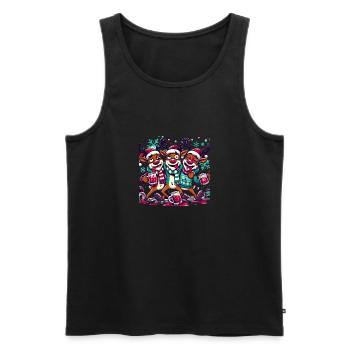 Weihnachtsfeier Weihnachten Glühwein Party - Männer Premium Bio Tank Top - Schwarz - Vorne - AI Model Male 178 light (178cm)