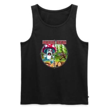 mushroom hunting - Débardeur bio Premium Homme - noir - Devant - Michal (187cm)
