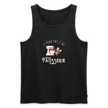 J’peux pas j’ai pâtisserie - idée cadeau - Débardeur bio Premium Homme - noir - Devant - Michal (187cm)