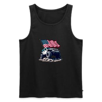 Amerikanischer Offroad-Motor - Männer Premium Bio Tank Top - Schwarz - Vorne - AI Model Male 178 light (178cm)
