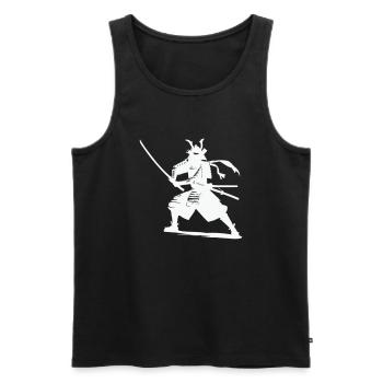 Samurai - Men's Premium Organic Tank Top - black - Front - AI Model Male 178 light (178cm)