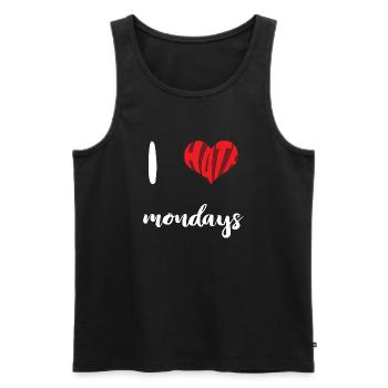 Hate Mondays Stoppt Hass Anti Hass - Männer Premium Bio Tank Top - Schwarz - Vorne - AI Model Male 178 light (178cm)