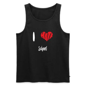 Hass Schule Stopp Hass Anti Hass - Männer Premium Bio Tank Top - Schwarz - Vorne - AI Model Male 178 light (178cm)