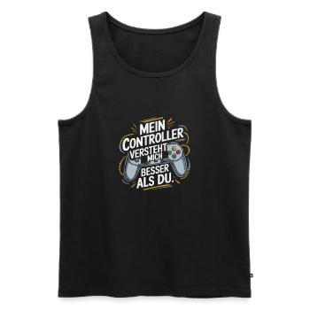 Controller Gamer - Männer Premium Bio Tank Top - Schwarz - Vorne - Michal (187cm)
