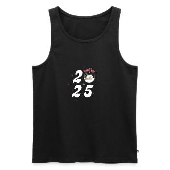 Hallo 2025 - neues Jahr 2025 - Männer Premium Bio Tank Top - Schwarz - Vorne - Michal (187cm)