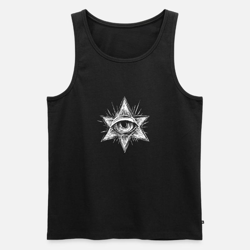 Auge der Vorsehung - Männer Premium Bio Tank Top - Schwarz