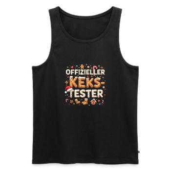 Offizieller Kekstester Weihnachtliches Design - Männer Premium Bio Tank Top - Schwarz - Vorne - AI Model Male 178 light (178cm)