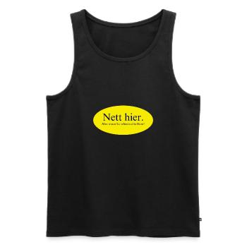 Nett hier, aber waren Sie schon mal in Horn? - Männer Premium Bio Tank Top - Schwarz - Vorne - Michal (187cm)