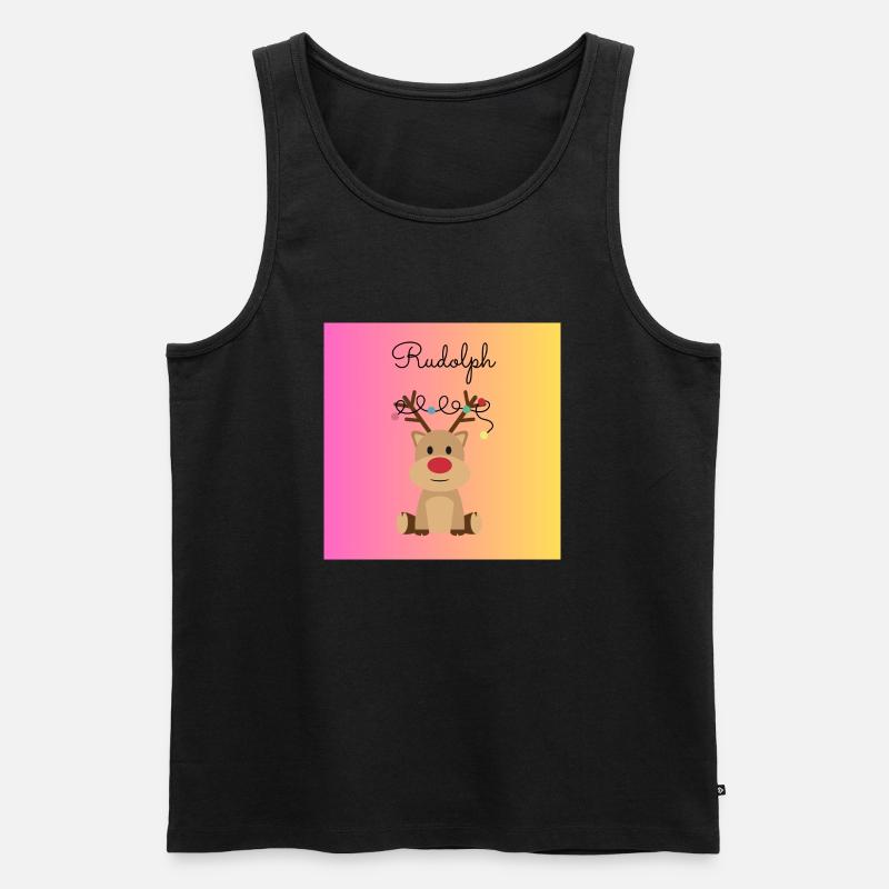 Rudolph - Männer Premium Bio Tank Top - Schwarz