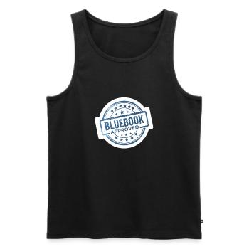 Bluebook Approved Design für EU-Trainees - Männer Premium Bio Tank Top - Schwarz - Vorne - AI Model Male 178 light (178cm)