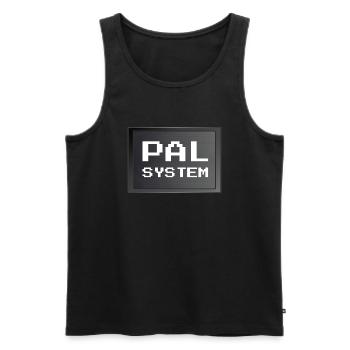 Retrogaming - PAL system - Men's Premium Organic Tank Top - black - Front - AI Model Male 178 light (178cm)