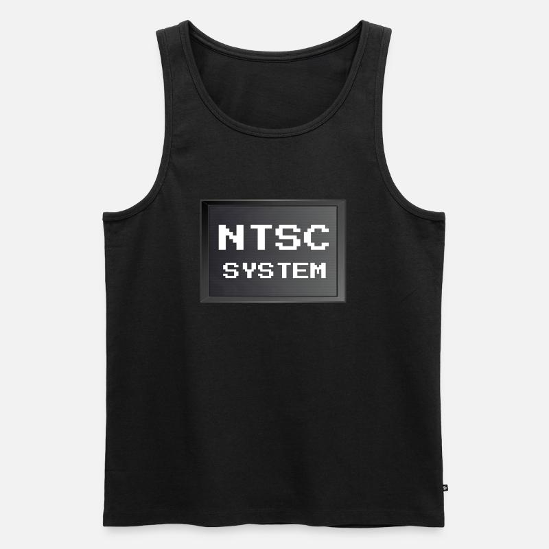 Retrogaming - NTSC-System - Männer Premium Bio Tank Top - Schwarz