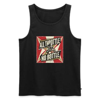 For motocross fans: Only speed counts - Men's Premium Organic Tank Top - black - Front - Michal (187cm)