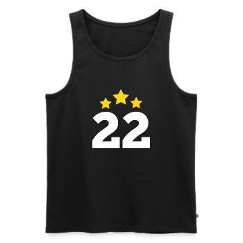 22 Year Star - 22nd Anniversary Gift - Men's Premium Organic Tank Top - black - Front - Michal (187cm)