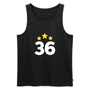 36 Jahre Stern - Geschenk zum 36. Jubiläum - Männer Premium Bio Tank Top - Schwarz - Vorne - AI Model Male 178 light (178cm)