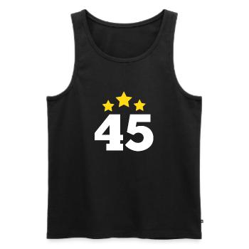 45 ans étoile - cadeau 45e anniversaire - Débardeur bio Premium Homme - noir - Devant - Michal (187cm)
