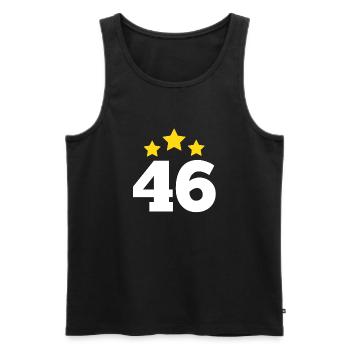 46 ans étoile - cadeau 46e anniversaire - Débardeur bio Premium Homme - noir - Devant - Michal (187cm)