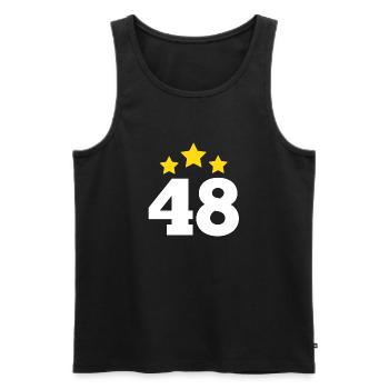48 Years Star - 48th Anniversary Gift - Men's Premium Organic Tank Top - black - Front - AI Model Male 178 light (178cm)