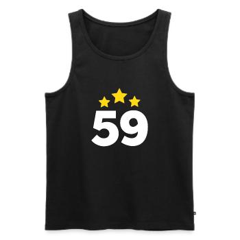 59 Years Star - 59th Anniversary Gift - Men's Premium Organic Tank Top - black - Front - AI Model Male 178 light (178cm)