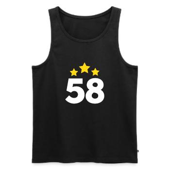 58 Years Star - 58th Anniversary Gift - Men's Premium Organic Tank Top - black - Front - AI Model Male 178 light (178cm)