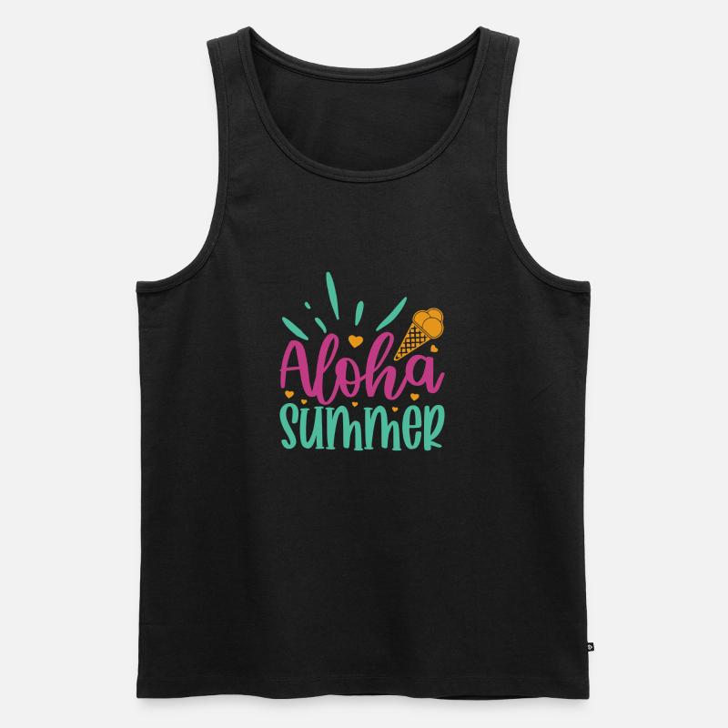 Aloha Sommer - Männer Premium Bio Tank Top - Schwarz