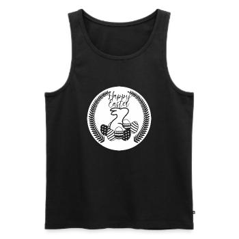 Happy Easter - Männer Premium Bio Tank Top - Schwarz - Vorne - Michal (187cm)