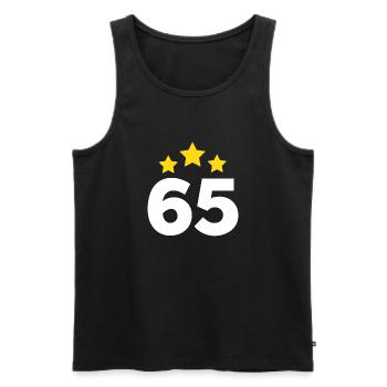 65 ans étoile - cadeau 65e anniversaire - Débardeur bio Premium Homme - noir - Devant - Michal (187cm)