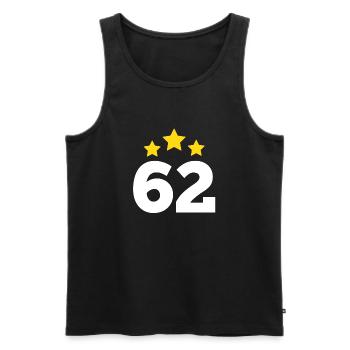 62 Years Star - 62nd Anniversary Gift - Men's Premium Organic Tank Top - black - Front - Michal (187cm)