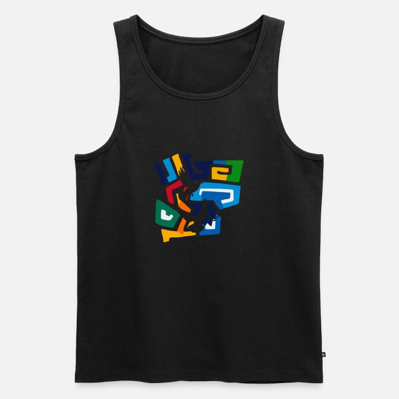 Tauben Friedenstaube Peacezeichen - Männer Premium Bio Tank Top - Schwarz