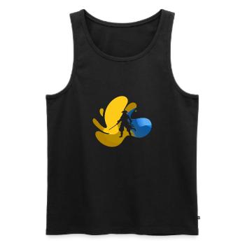 Pirate Flag Pirate Ship - Men's Premium Organic Tank Top - black - Front - Michal (187cm)