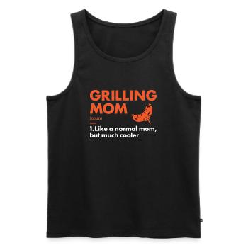Griller Mom Definition Grilling - Männer Premium Bio Tank Top - Schwarz - Vorne - Michal (187cm)