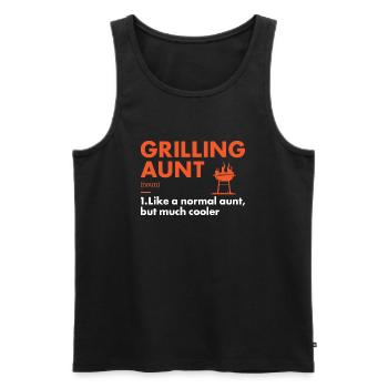 Griller Aunt Definition Grilling - Männer Premium Bio Tank Top - Schwarz - Vorne - Michal (187cm)