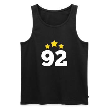 92 Jahre Stern - Geschenk zum 92. Jubiläum - Männer Premium Bio Tank Top - Schwarz - Vorne - AI Model Male 178 light (178cm)