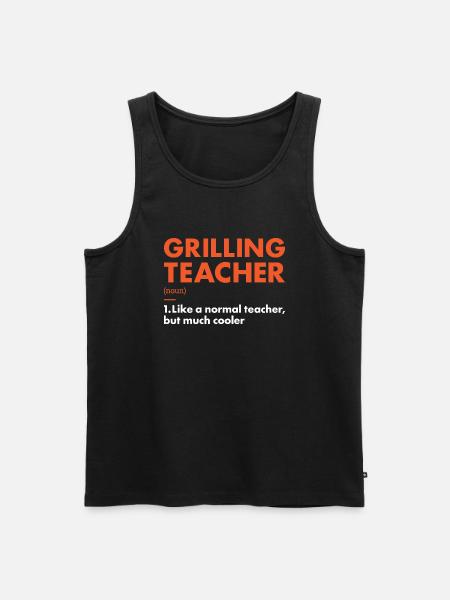 Griller Teacher Definition Grilling - Men's Premium Organic Tank Top - black