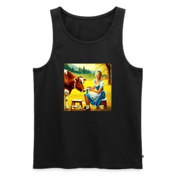 LABOR BAVARIA - Männer Premium Bio Tank Top - Schwarz - Vorne - Michal (187cm)