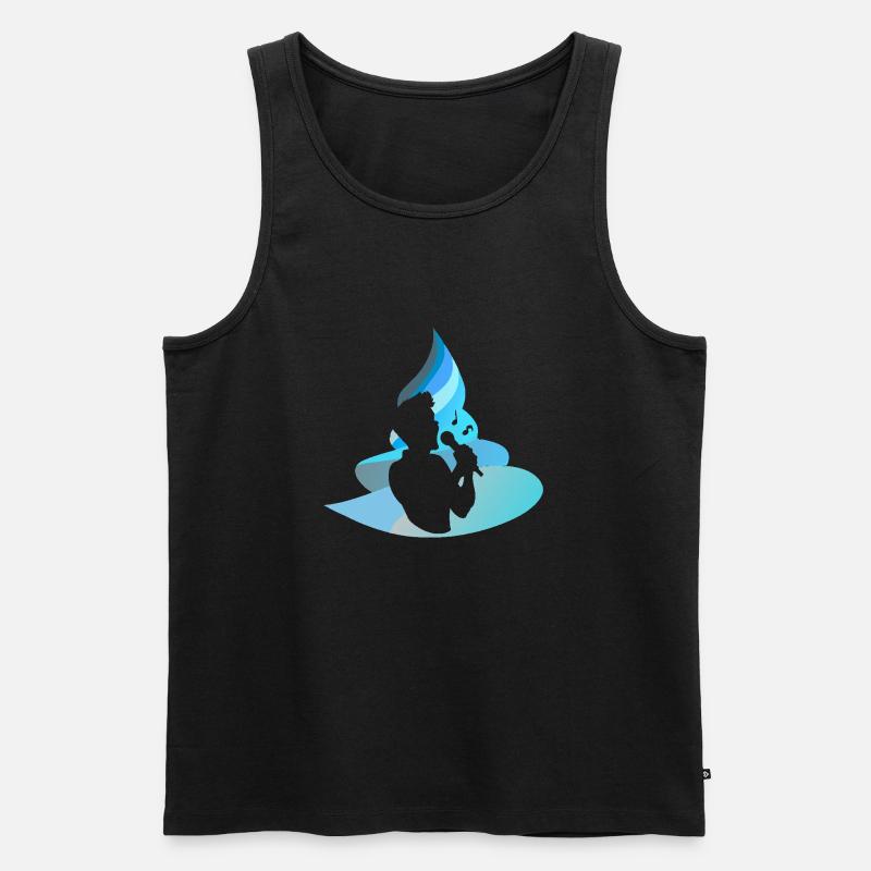 Stimme Jazz - Männer Premium Bio Tank Top - Schwarz