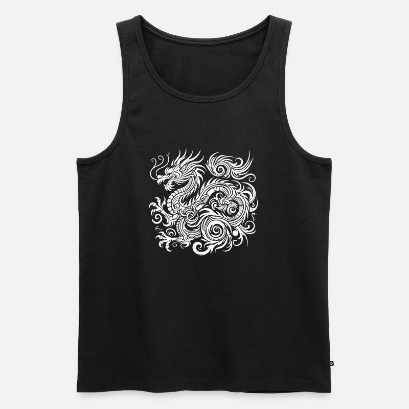 drache china - Männer Premium Bio Tank Top - Schwarz