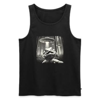 Lustiges Bartagame Selfie UFOs Alien - Männer Premium Bio Tank Top - Schwarz - Vorne - Michal (187cm)