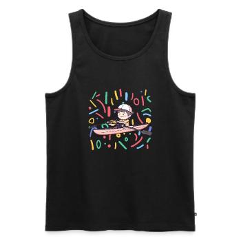 Kayak Canoeing Kayaking - Men's Premium Organic Tank Top - black - Front - Michal (187cm)