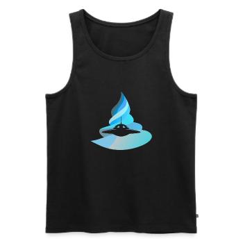 Ufo Untertasse - Männer Premium Bio Tank Top - Schwarz - Vorne - Michal (187cm)